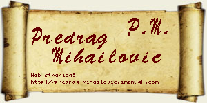 Predrag Mihailović vizit kartica